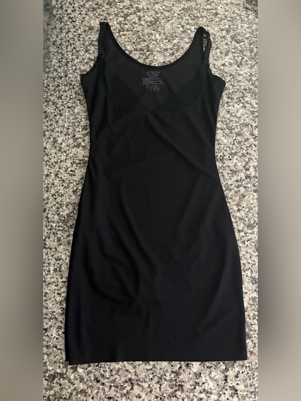 Assets by Spanx Luxe & Lean Built-In Bodysuit Shaping Slip Dress, size L